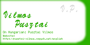 vilmos pusztai business card
